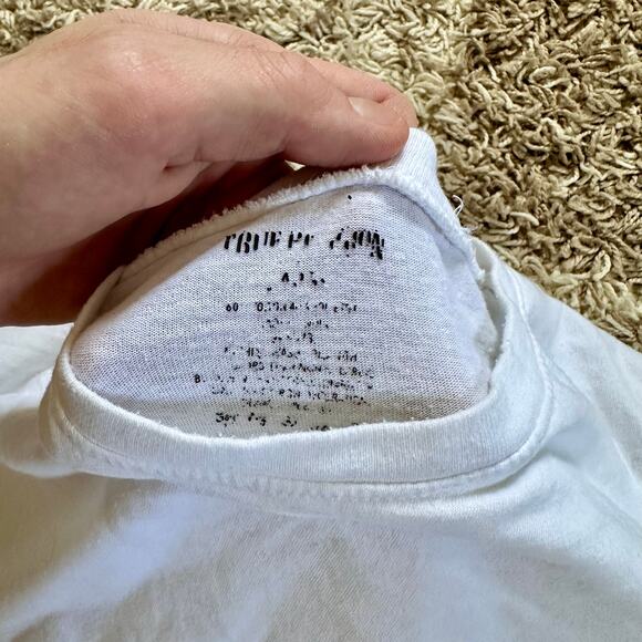 True Religion Jeans White Short Sleeve Tee Shirt Logo Women’s Size M - Picture 5 of 5